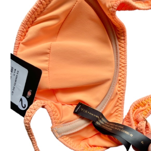 VIX PAULA HERMANNY Orange Corsage Bikini Top - Picture 5 of 6